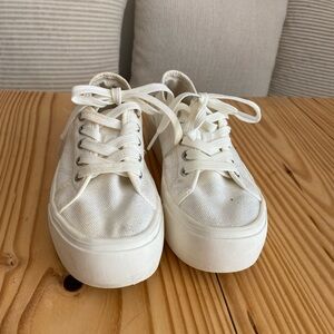 Women's White Canvas Sneakers